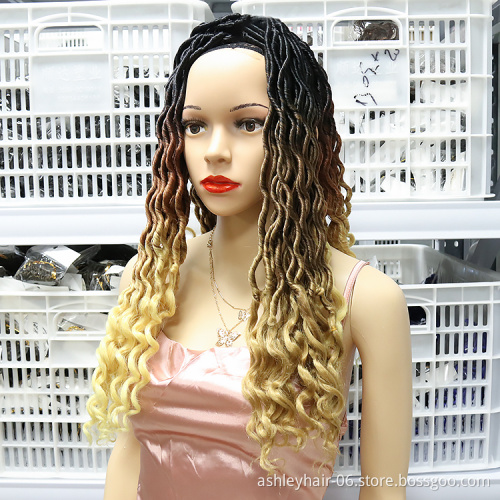 Julianna 18 36 Inch Straight Realistic Gypsy Faux Locs Crochet Hair Chemical Fiber Synthetic Wave Gypsy Locs Hair Extension